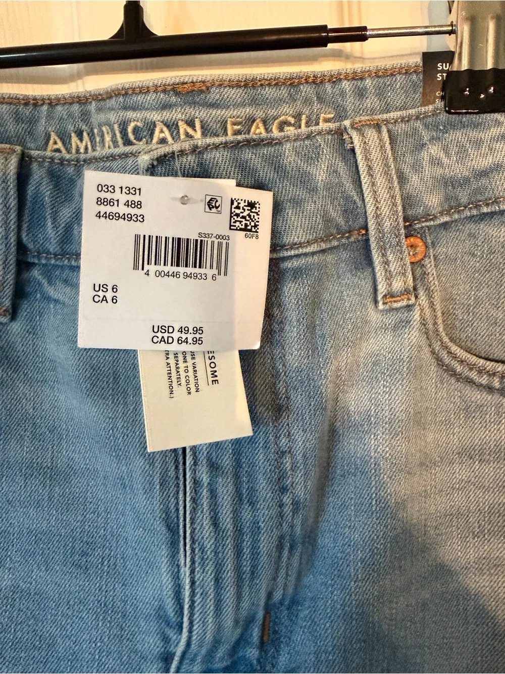 American Eagle Cheeky Short Light Blue Denim